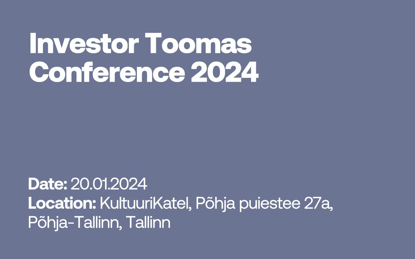 Indemo Takes on Tallinn: A Glimpse into Investor Toomas Conference 2024! 🚀