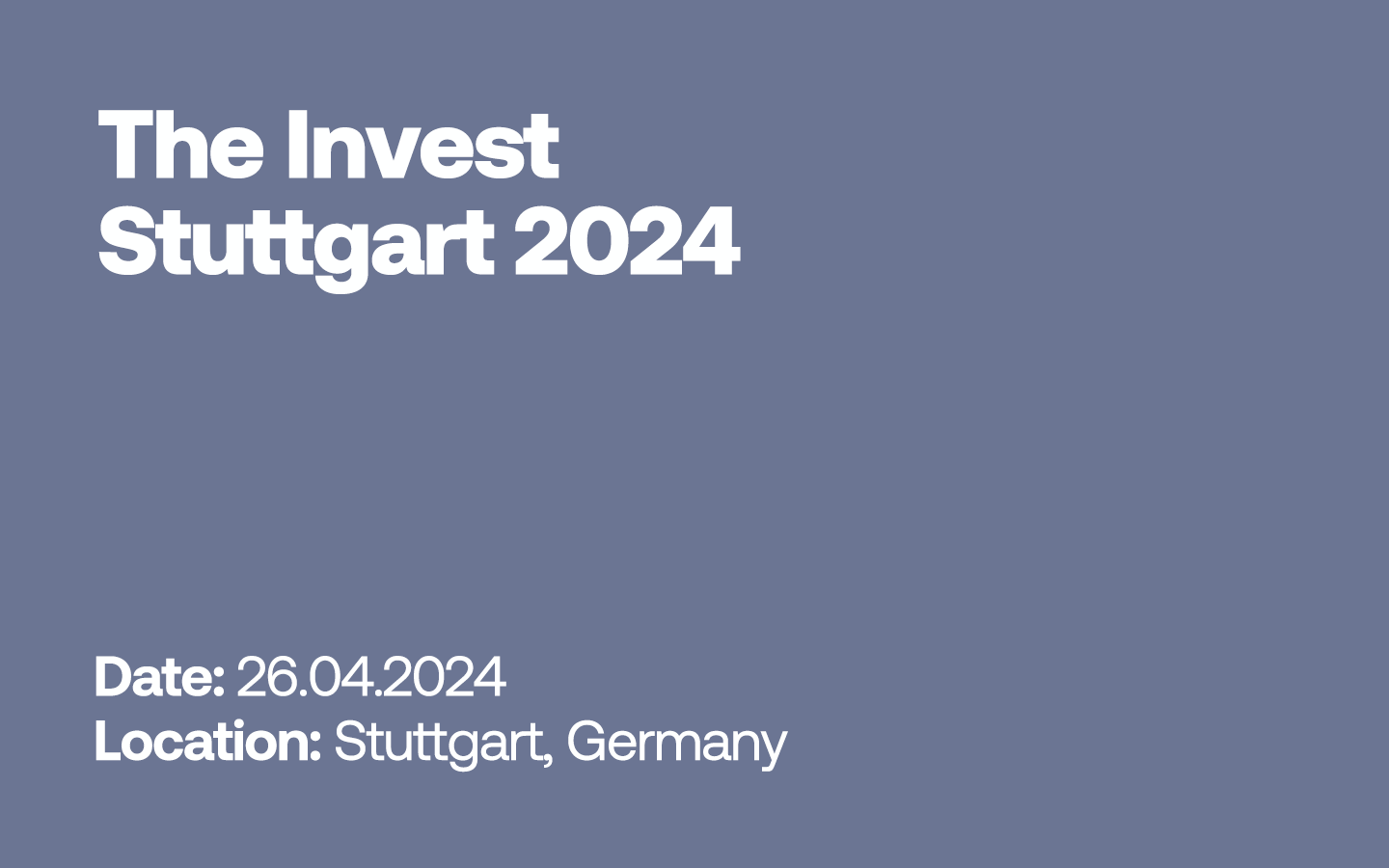 Meet Indemo at The Invest Stuttgart