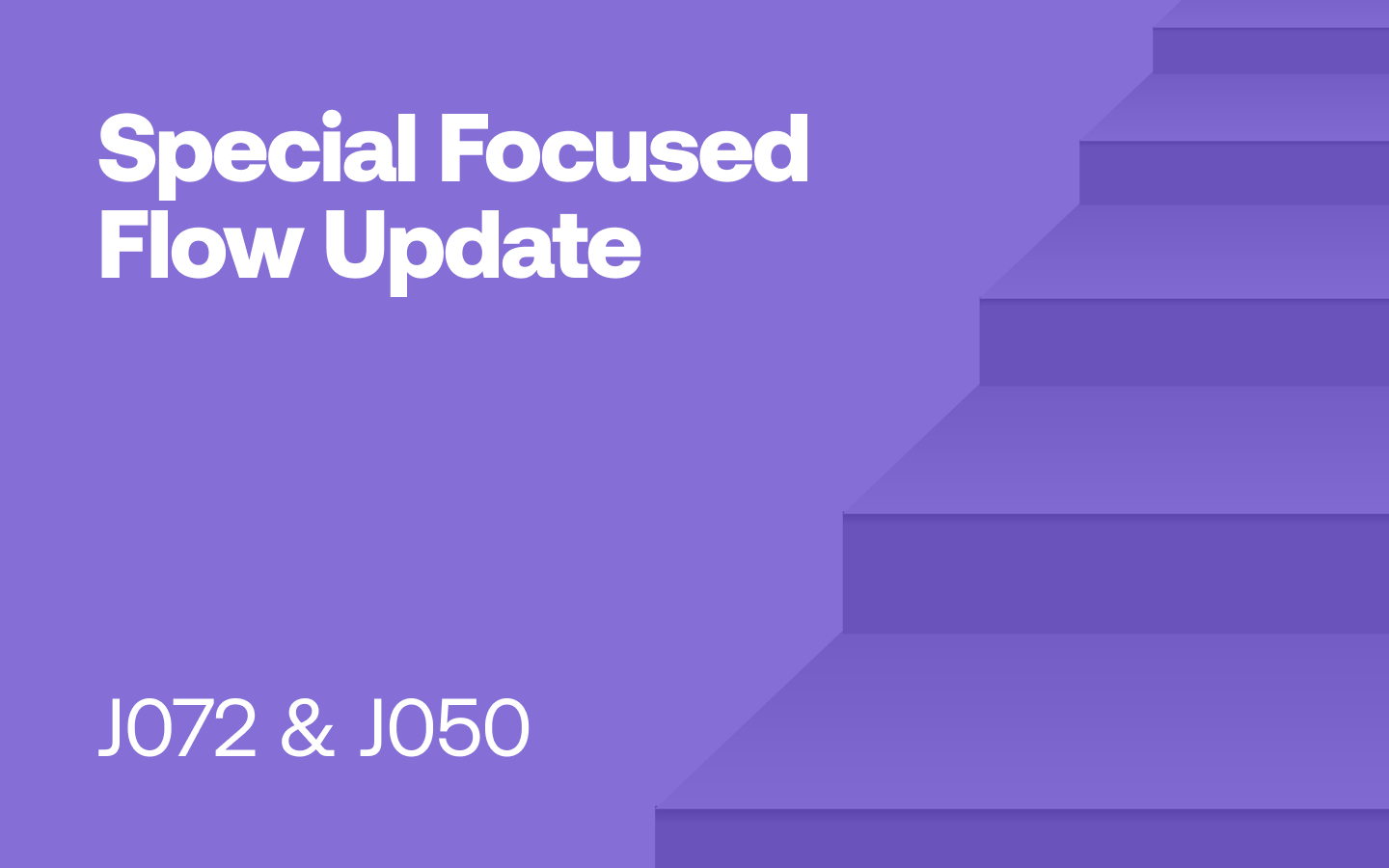 Fast-tracked Opportunities: J072 & J050