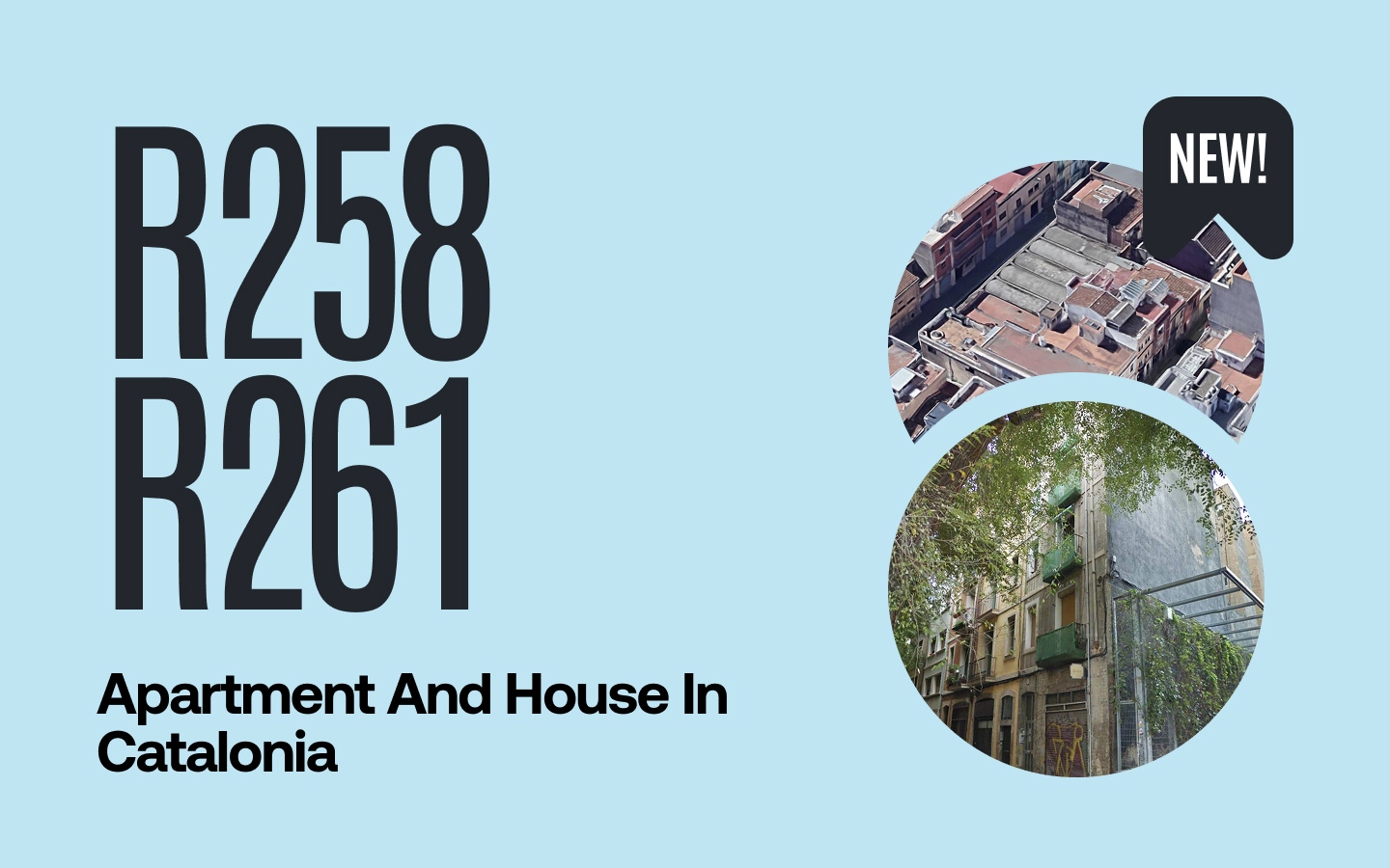 New Opportunities – R258, R261: Apartment and House in Catalonia