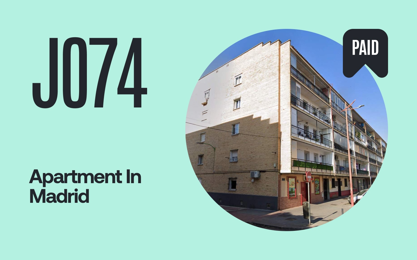 Repayment – J074 Apartment on Calle San Roque, Madrid